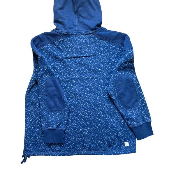 Women's NWT Fat Face Blue Speckled Half-Zip Hoodie, Size 12 - Picture 3 of 9